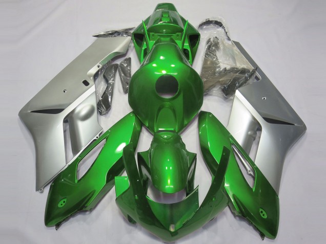 Vert Brillant & Argent 2004-2005 Honda CBR1000RR Carénage Moto Vert Brillant & Argent 2004-2005 Honda CBR1000RR Carénage Moto
