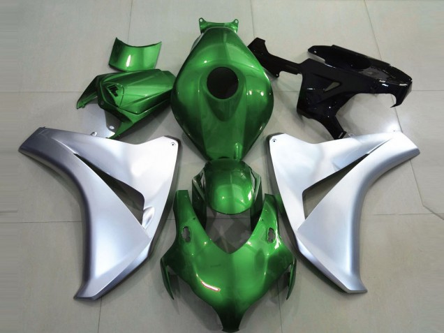 Vert Brillant & Argent 2008-2011 Honda CBR1000RR Carénage Moto Vert Brillant & Argent 2008-2011 Honda CBR1000RR Carénage Moto
