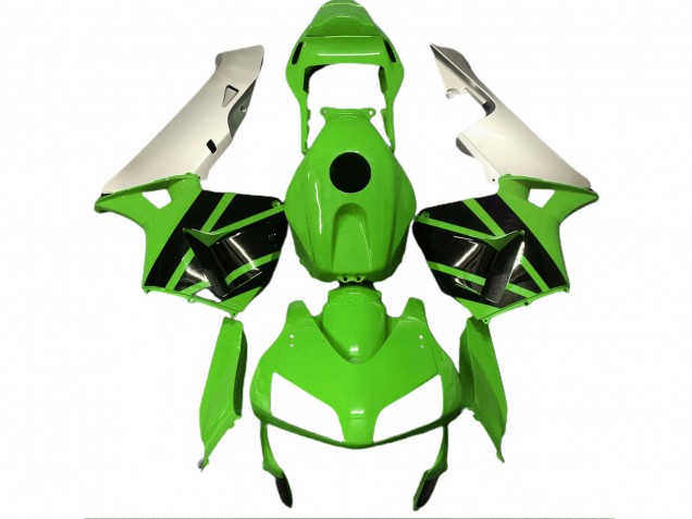 Vert Brillant & Argent Mat 2003-2004 Honda CBR600RR Carénage Moto Vert Brillant & Argent Mat 2003-2004 Honda CBR600RR Carénage Moto