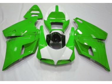 Vert Brillant & Blanc 1993-2005 Ducati 996 748 916 998 Carénage Moto