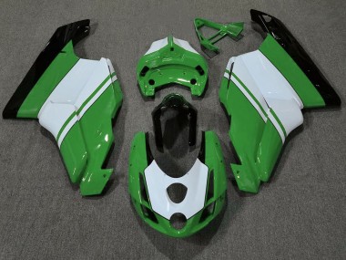 Vert Brillant & Blanc 2003-2004 Ducati 749 999 Carénage Moto