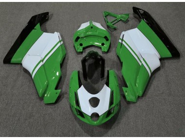 Vert Brillant & Blanc 2003-2004 Ducati 749 999 Carénage Moto