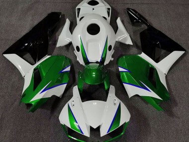Vert Brillant Blanc & Bleu 2013-2023 Honda CBR600RR Carénage Moto