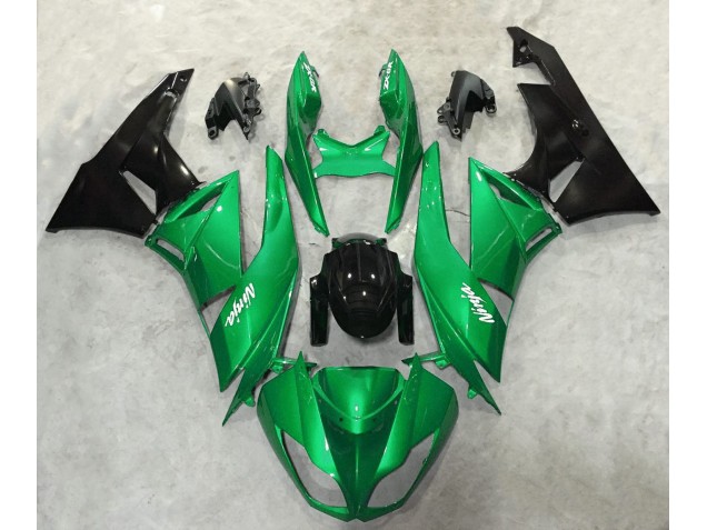 Vert Brillant Brillant 2009-2012 Kawasaki ZX6R Carénage Moto Vert Brillant Brillant 2009-2012 Kawasaki ZX6R Carénage Moto