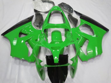 Vert Brillant & Noir 2000-2002 Kawasaki ZX6R Carénage Moto