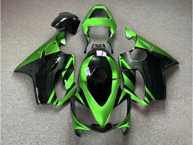 Vert Brillant & Noir 2001-2003 Honda CBR600 F4i Carénage Moto Vert Brillant & Noir 2001-2003 Honda CBR600 F4i Carénage Moto