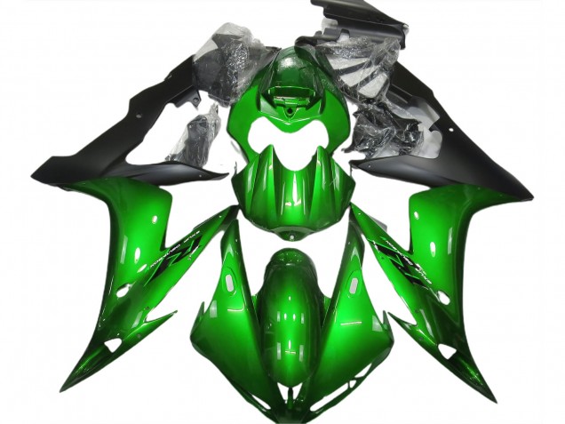 Vert Brillant & Noir 2004-2006 Yamaha R1 Carénage Moto Vert Brillant & Noir 2004-2006 Yamaha R1 Carénage Moto