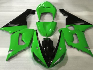 Vert Brillant & Noir 2005-2006 Kawasaki ZX6R Carénage Moto