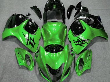 Vert Brillant & Noir 2008-2020 Suzuki GSXR 1300 Carénage Moto