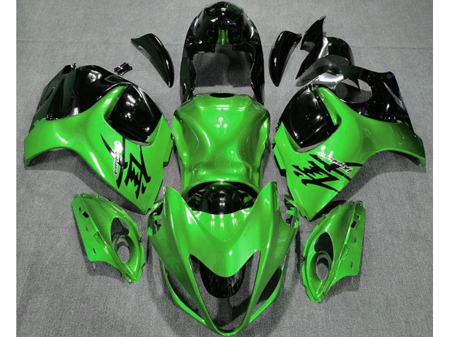 Vert Brillant & Noir 2008-2020 Suzuki GSXR 1300 Carénage Moto Vert Brillant & Noir 2008-2020 Suzuki GSXR 1300 Carénage Moto