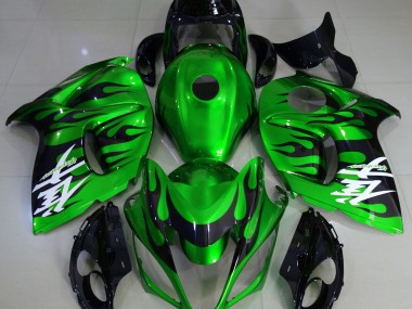 Vert Brillant & Noir 2008-2020 Suzuki GSXR 1300 Carénage Moto