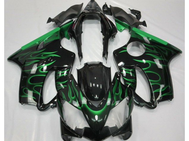 Vert Clair Flamme 2004-2007 Honda CBR600 F4i Carénage Moto Vert Clair Flamme 2004-2007 Honda CBR600 F4i Carénage Moto
