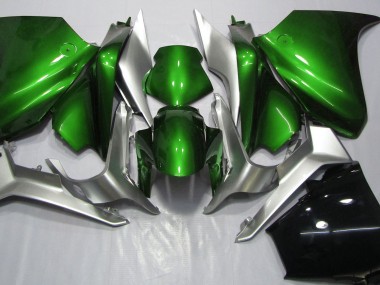 Vert Foncé & Argent 2010-2013 Honda VFR1200 Carénage Moto