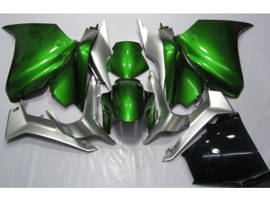 Vert Foncé & Argent 2010-2013 Honda VFR1200 Carénage Moto