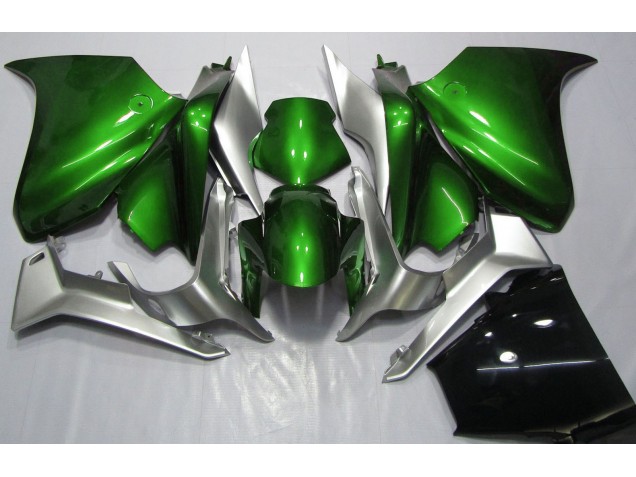 Vert Foncé & Argent 2010-2013 Honda VFR1200 Carénage Moto Vert Foncé & Argent 2010-2013 Honda VFR1200 Carénage Moto