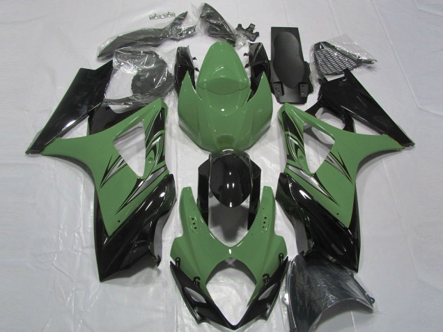 Vert Forêt & Noir 2007-2008 Suzuki GSXR 1000 Carénage Moto Vert Forêt & Noir 2007-2008 Suzuki GSXR 1000 Carénage Moto
