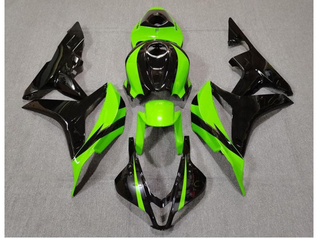 Vert Lime & Noir 2007-2008 Honda CBR600RR Carénage Moto Vert Lime & Noir 2007-2008 Honda CBR600RR Carénage Moto