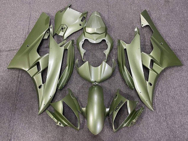 Vert Mat 2006-2007 Yamaha R6 Carénage Moto Vert Mat 2006-2007 Yamaha R6 Carénage Moto