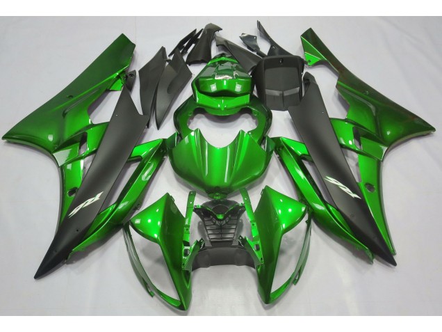 Vert Métallisé & Noir 2006-2007 Yamaha R6 Carénage Moto Vert Métallisé & Noir 2006-2007 Yamaha R6 Carénage Moto