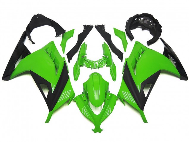 Vert & Noir Brillant 2013-2018 Kawasaki Ninja 300 Carénage Moto Vert & Noir Brillant 2013-2018 Kawasaki Ninja 300 Carénage Moto