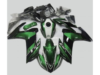 Vert & Noir Brillant 2015-2018 Yamaha R3 Carénage Moto