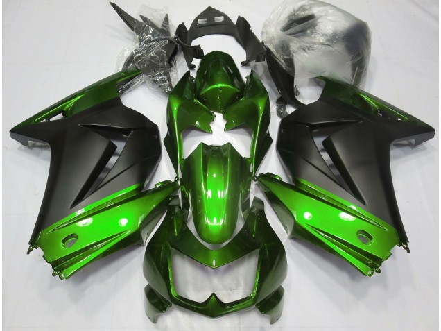 Vert & Noir Mat 2008-2012 Kawasaki Ninja 250 Carénage Moto Vert & Noir Mat 2008-2012 Kawasaki Ninja 250 Carénage Moto