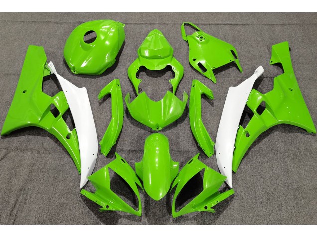 Vert Perle 2006-2007 Yamaha R6 Carénage Moto Vert Perle 2006-2007 Yamaha R6 Carénage Moto