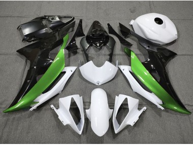 Vert Personnalisé Noir & Blanc 2008-2016 Yamaha R6 Carénage Moto