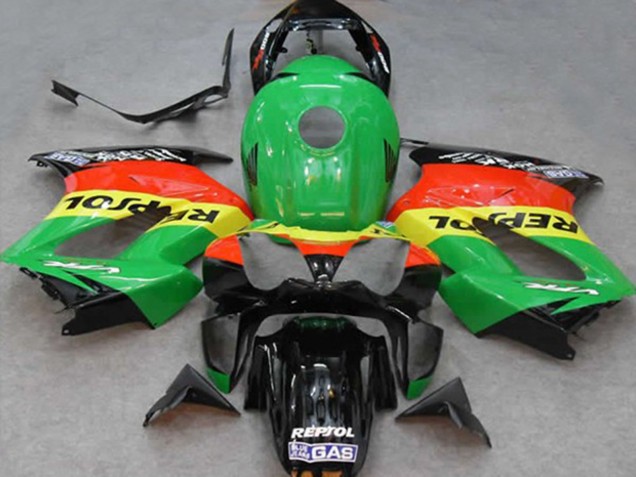 Vert Repsol 2002-2012 Honda VFR800 Carénage Moto Vert Repsol 2002-2012 Honda VFR800 Carénage Moto