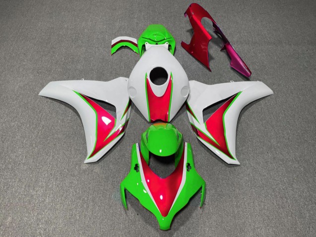 Vert & Rouge Brillant 2008-2011 Honda CBR1000RR Carénage Moto Vert & Rouge Brillant 2008-2011 Honda CBR1000RR Carénage Moto