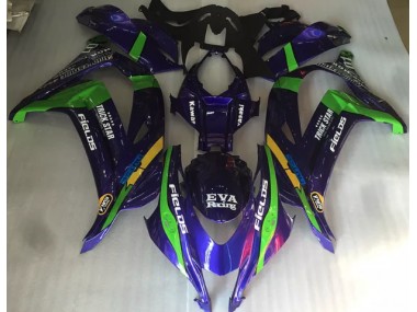 Vert Violet & Brillant 2016-2019 Kawasaki ZX10R Carénage Moto