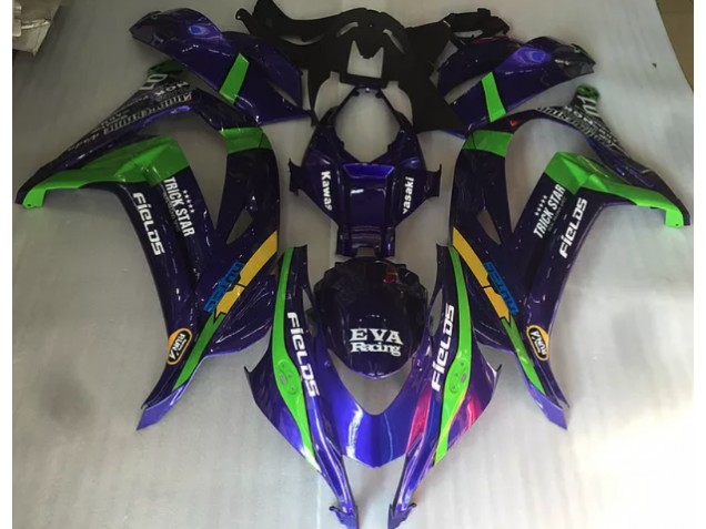 Vert Violet & Brillant 2016-2019 Kawasaki ZX10R Carénage Moto Vert Violet & Brillant 2016-2019 Kawasaki ZX10R Carénage Moto