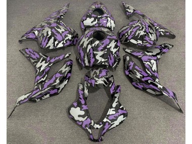 Violet & Argent Camo 2009-2012 Honda CBR600RR Carénage Moto