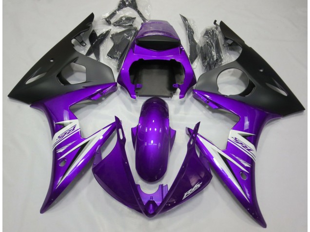 Violet & Blanc 2003-2004 Yamaha R6 Carénage Moto Violet & Blanc 2003-2004 Yamaha R6 Carénage Moto