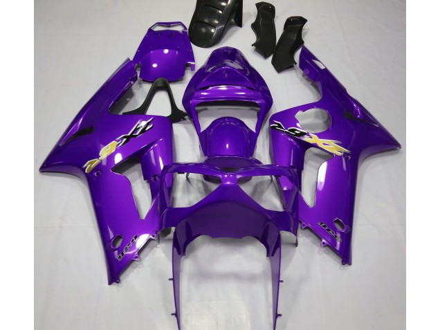 Violet Brillant 2003-2004 Kawasaki ZX6R Carénage Moto Violet Brillant 2003-2004 Kawasaki ZX6R Carénage Moto