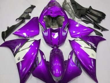 Violet Brillant & Blanc 2012-2014 Yamaha R1 Carénage Moto