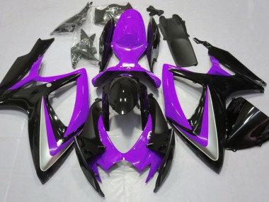 Violet Brillant Débadgé 2006-2007 Suzuki GSXR 600-750 Carénage Moto