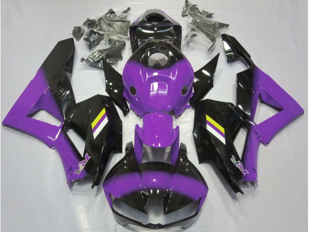 Violet Brillant & Fondu Noir 2013-2023 Honda CBR600RR Carénage Moto Violet Brillant & Fondu Noir 2013-2023 Honda CBR600RR Carénage Moto