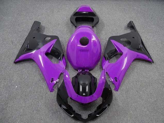 Violet Brillant & Noir 2001-2003 Suzuki GSXR 600-750 Carénage Moto Violet Brillant & Noir 2001-2003 Suzuki GSXR 600-750 Carénage Moto
