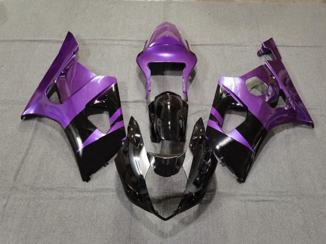 Violet Brillant & Noir 2003-2004 Suzuki GSXR 1000 Carénage Moto Violet Brillant & Noir 2003-2004 Suzuki GSXR 1000 Carénage Moto