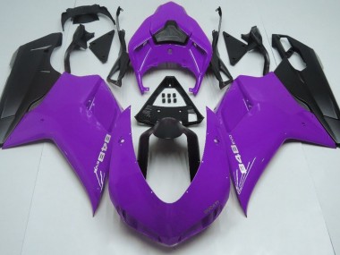 Violet Brillant & Noir 2007-2014 Ducati 848 1098 1198 Carénage Moto