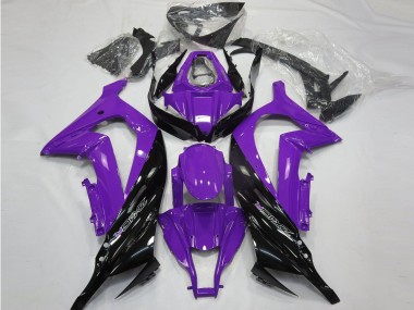 Violet Brillant & Noir 2011-2015 Kawasaki ZX10R Carénage Moto