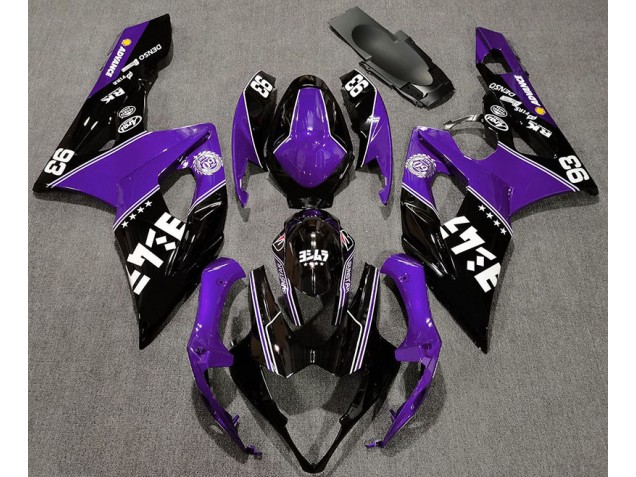 Violet Brillant & Noir Personnalisé 2005-2006 Suzuki GSXR 1000 Carénage Moto Violet Brillant & Noir Personnalisé 2005-2006 Suzuki GSXR 1000 Carénage Moto