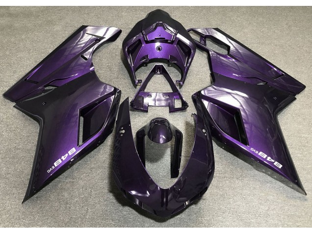 Violet Foncé 2007-2014 Ducati 848 1098 1198 Carénage Moto