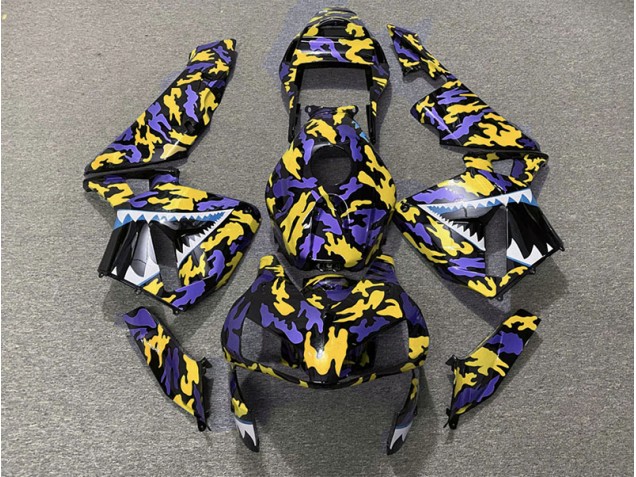 Violet & Jaune Camo 2003-2004 Honda CBR600RR Carénage Moto Violet & Jaune Camo 2003-2004 Honda CBR600RR Carénage Moto