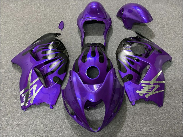 Violet & Noir 1997-2007 Suzuki GSXR 1300 Carénage Moto Violet & Noir 1997-2007 Suzuki GSXR 1300 Carénage Moto
