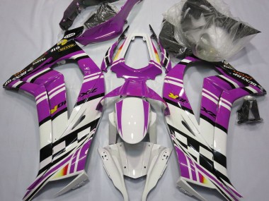 Violet Noir & Blanc 2011-2015 Kawasaki ZX10R Carénage Moto