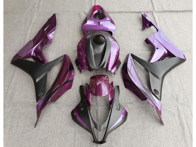 Violet & Noir Mat 2007-2008 Honda CBR600RR Carénage Moto Violet & Noir Mat 2007-2008 Honda CBR600RR Carénage Moto