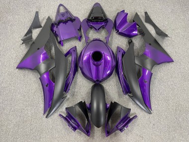 Violet & Noir Mat 2008-2016 Yamaha R6 Carénage Moto