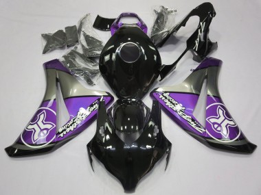 Violet Sur Noir Personnalisé 2008-2011 Honda CBR1000RR Carénage Moto